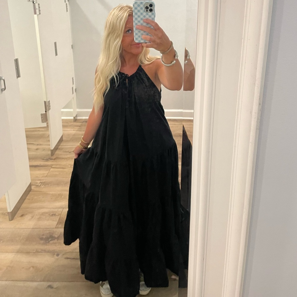 Topshop Black Maxi Dress